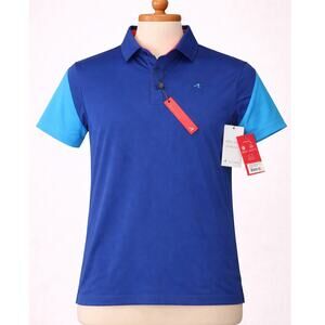 Redvanly Riley Polo Blue Performance Golf Shirt Mens Size S NWT